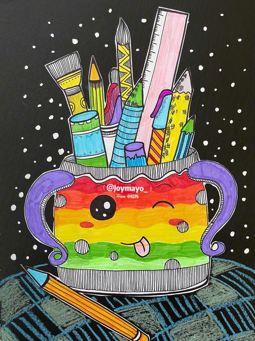 笔筒创意画，笔筒创意画比赛-图1