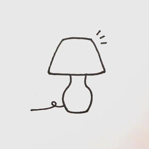 创意台灯简笔画仿生型怎么画？-图1