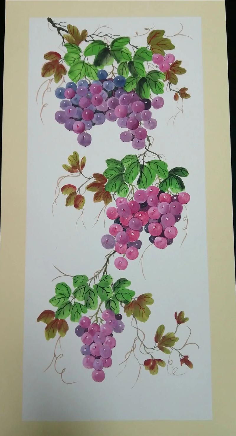 葡萄创意画，葡萄创意画作品图片大全-图1