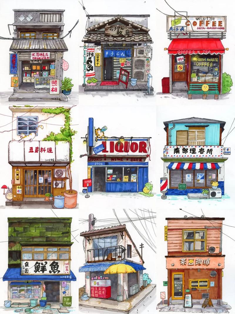 街景创意画，街景 绘画-图2