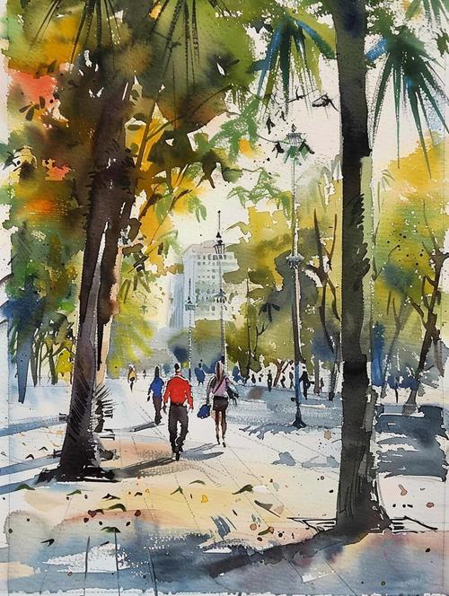 街景创意画，街景 绘画-图3