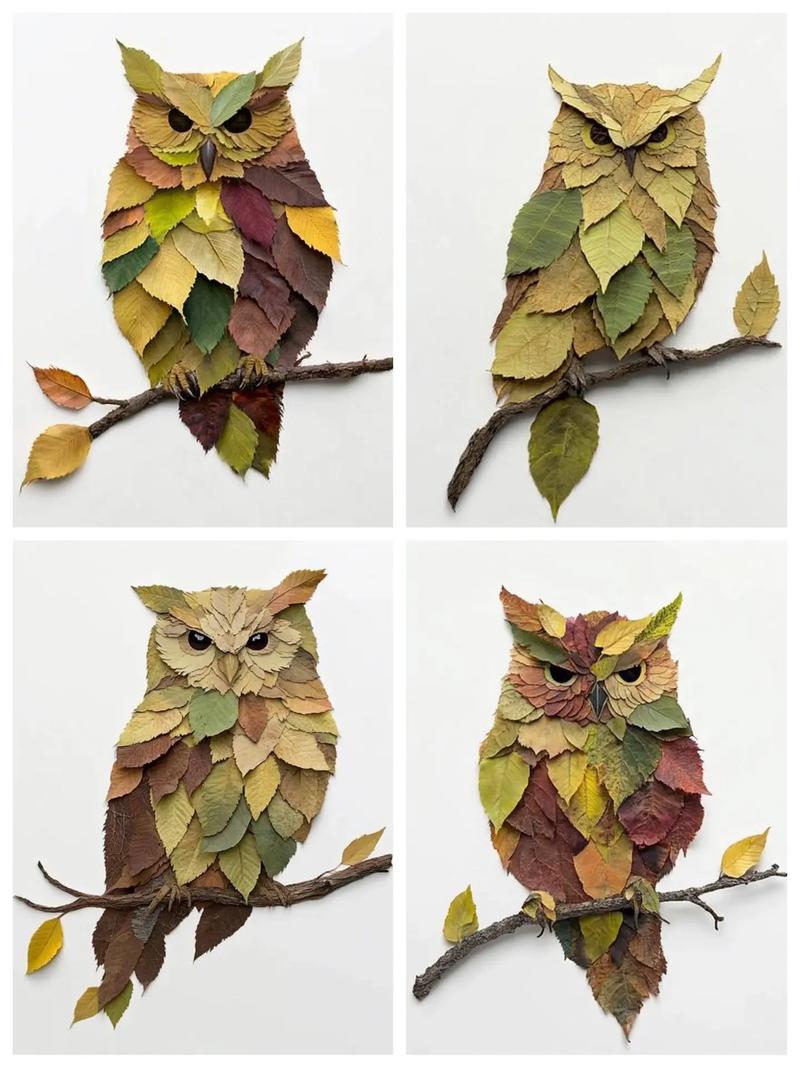树叶创意作品，艺术家如何赋予其灵魂？-图1