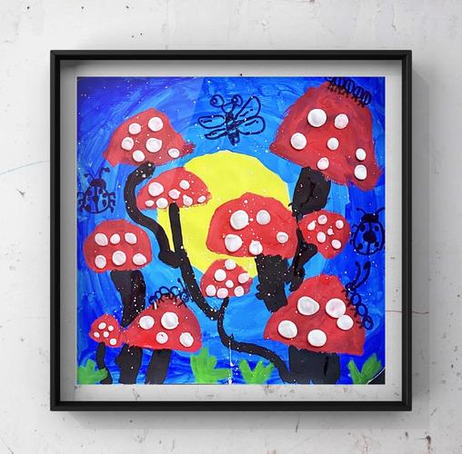 蘑菇设计创意画，蘑菇设计创意画图片-图3