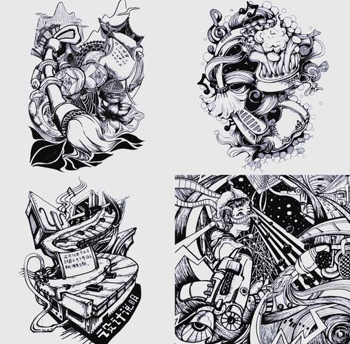 黑白手绘创意画-图3