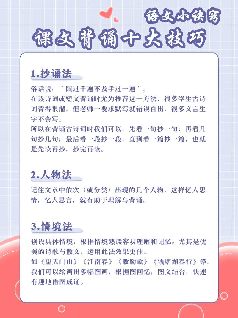 背诵长篇课文技巧-图1