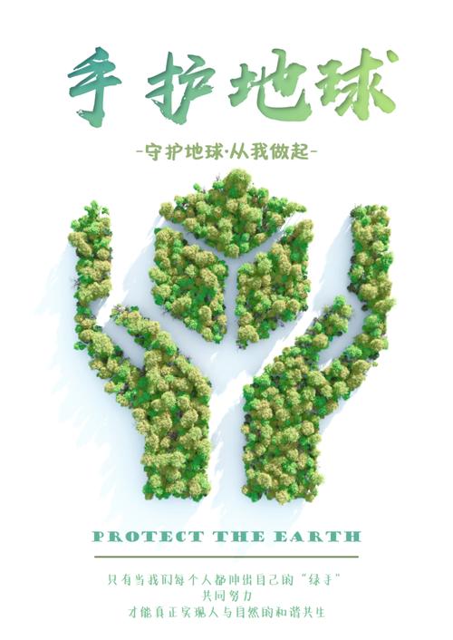 低碳环保创意海报-图1