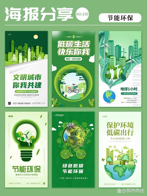 低碳环保创意海报-图2