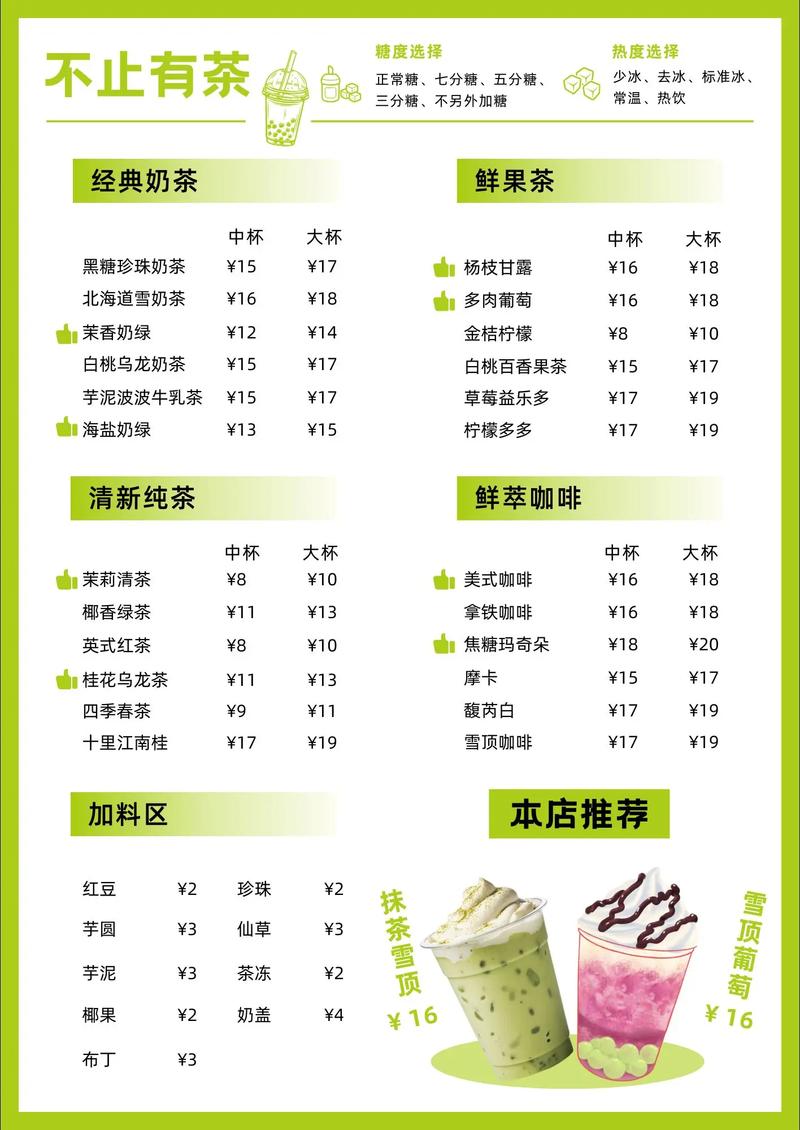 创意奶茶菜单模板如何设计更吸睛？-图2