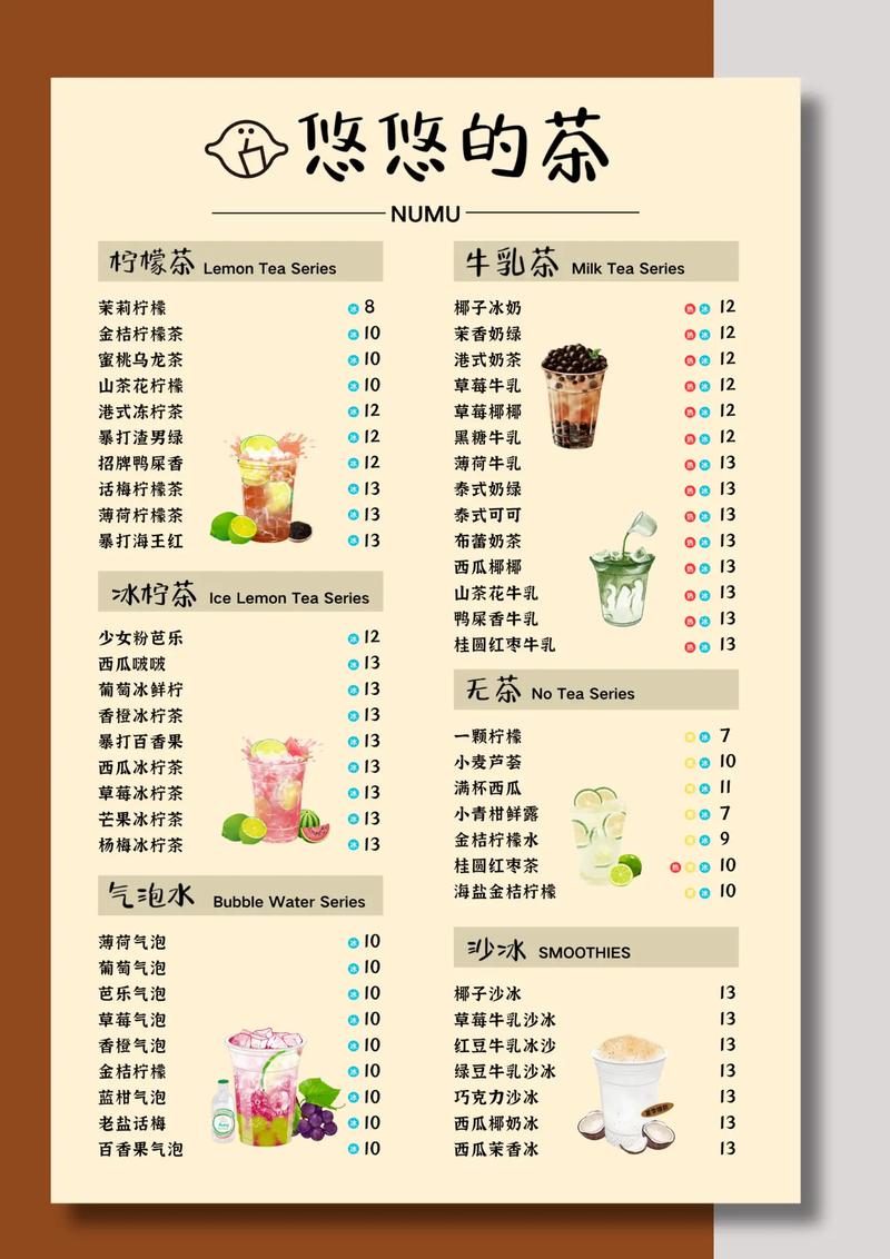创意奶茶菜单模板如何设计更吸睛？-图1