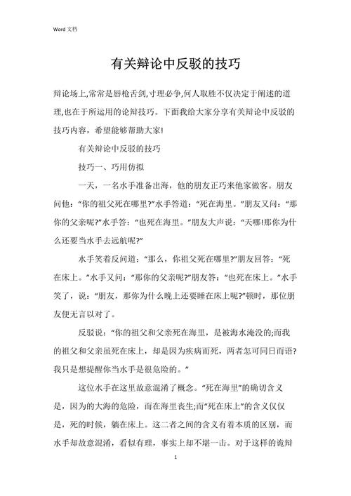 辩论时的技巧-图1