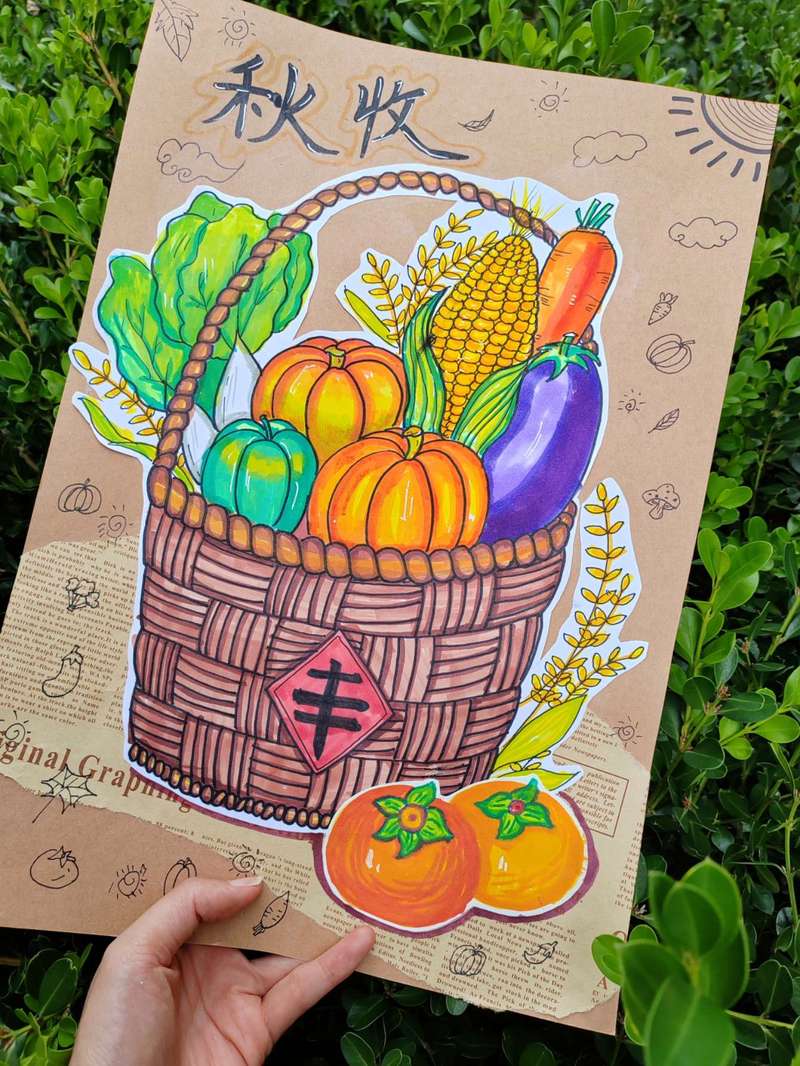 硕果累累创意美术,如何画出秋日丰收?-图3 硕果累累创意美术,如何画出秋日丰收?-图3