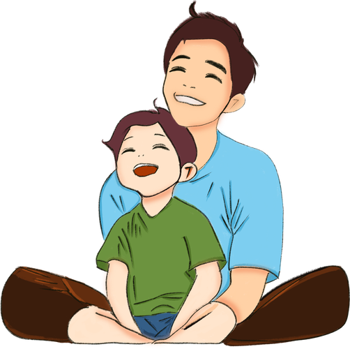 爸爸和儿子的创意照片-图1 爸爸和儿子的创意照片-图1