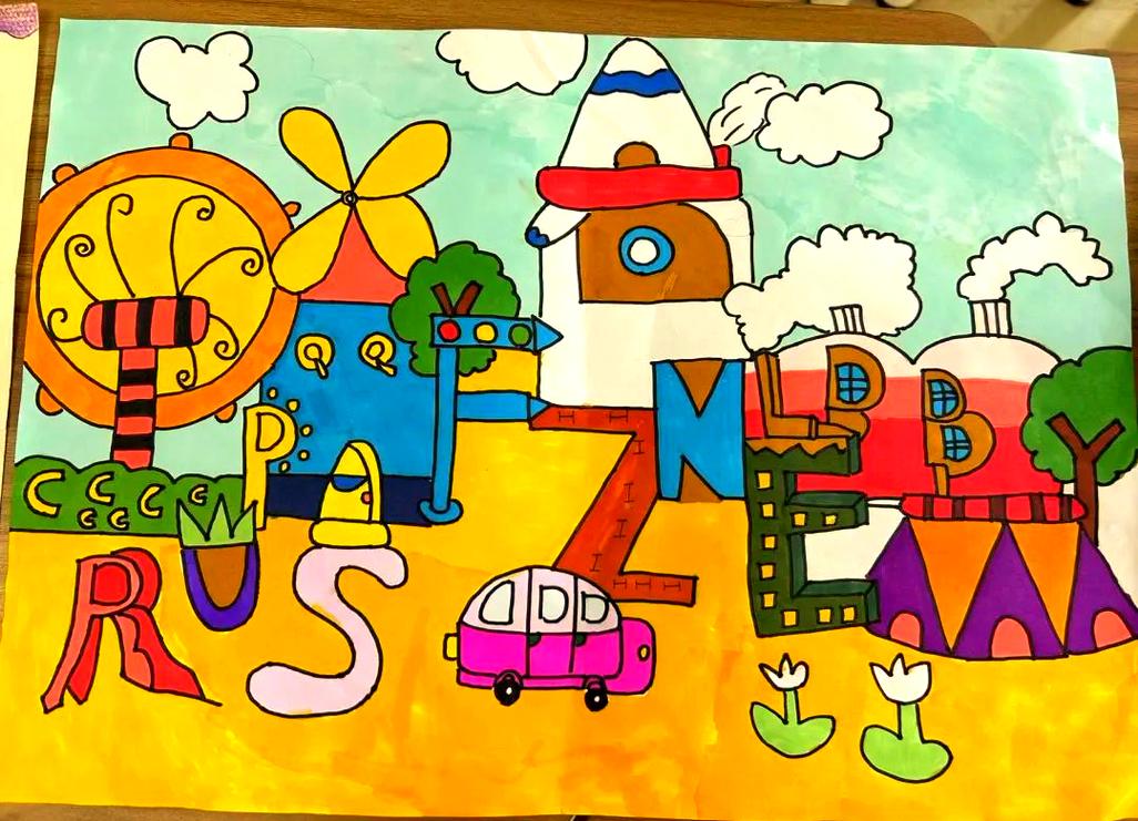 英文字母创意手抄报-图3