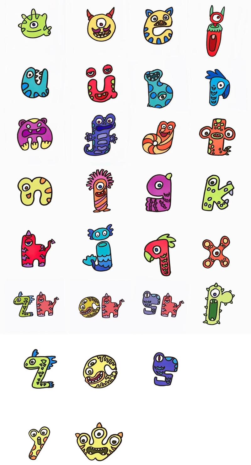 创意字母卡通-图1 创意字母卡通-图1